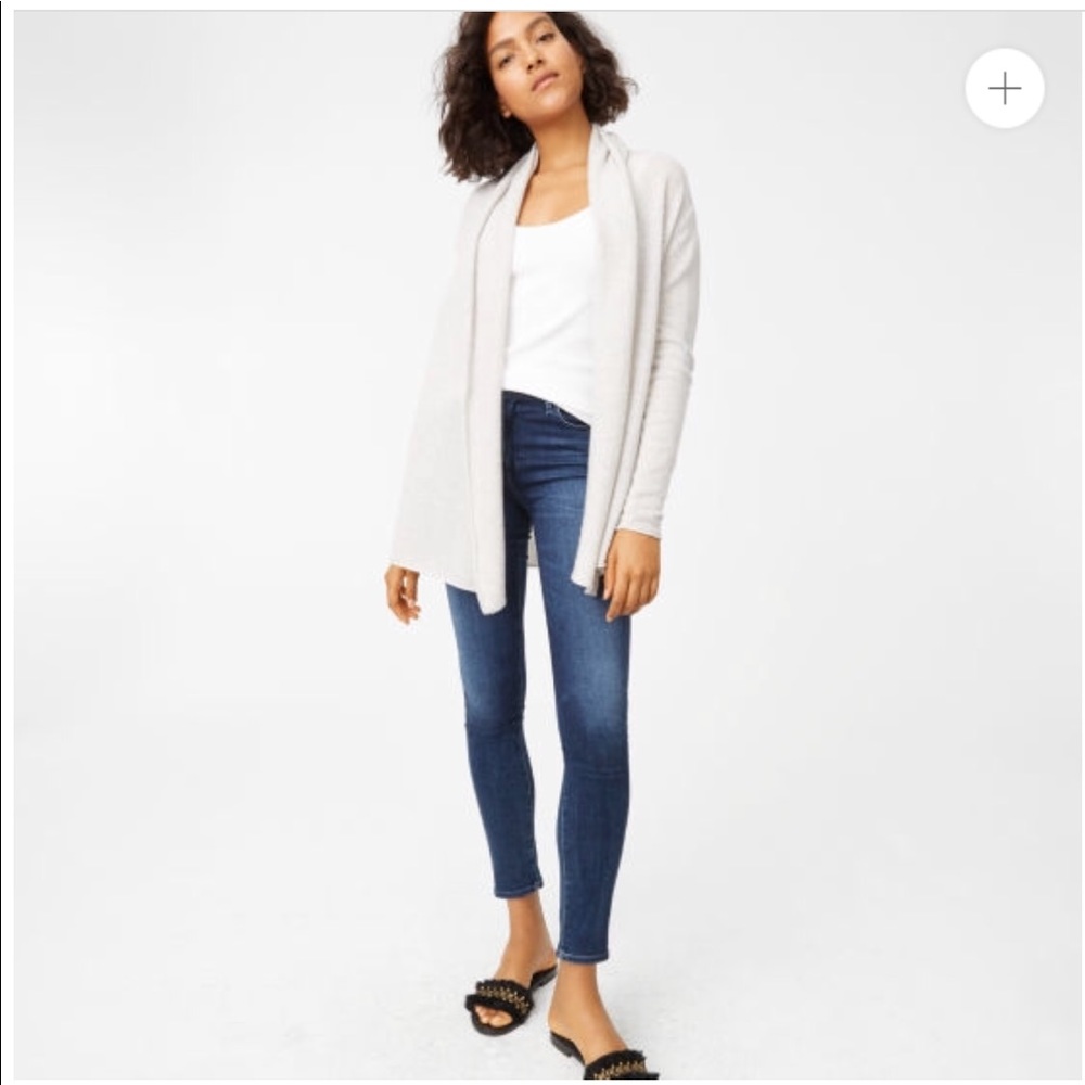 Club Monaco Cashmere Cardigan in Heather Grey
